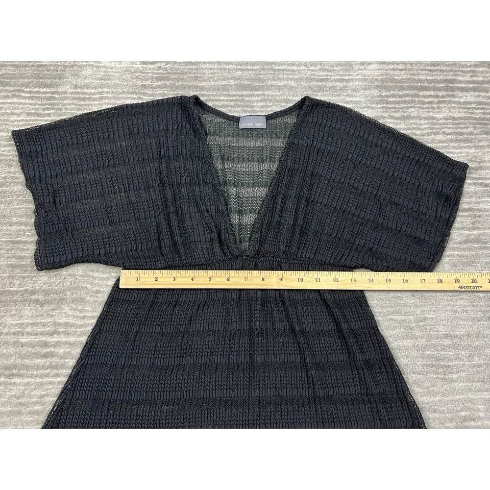 Jordan Taylor Top Womens‎ Small Black Swimwear Cover Up Short Sleeve